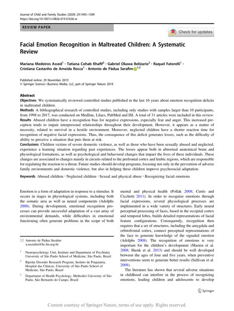 facisl abuse|Facial Emotion Recognition in Maltreated Children: A  .